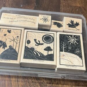 Stampin' Up! Seasonal Whimsy Rubber Stamps Set Of 7